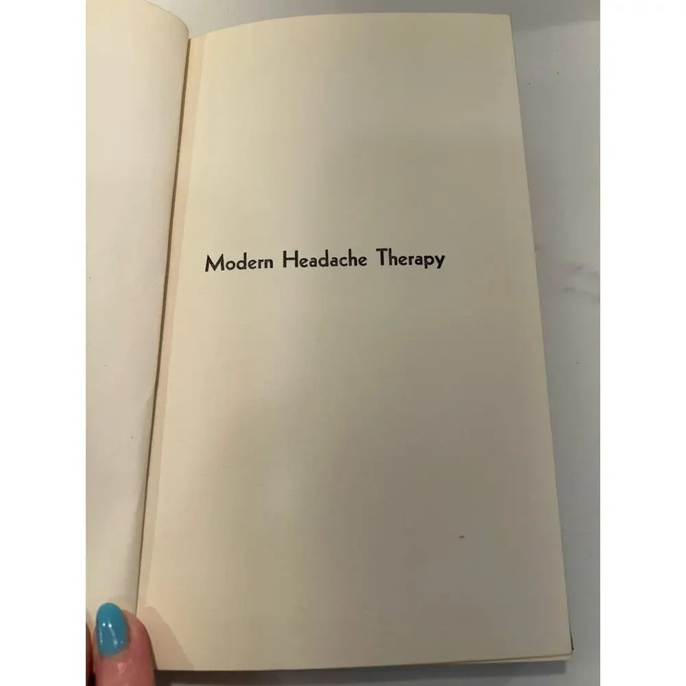 Modern Headache Therapy by‎ Arnold Friedman, MD 1951 HC Book Crosby Company